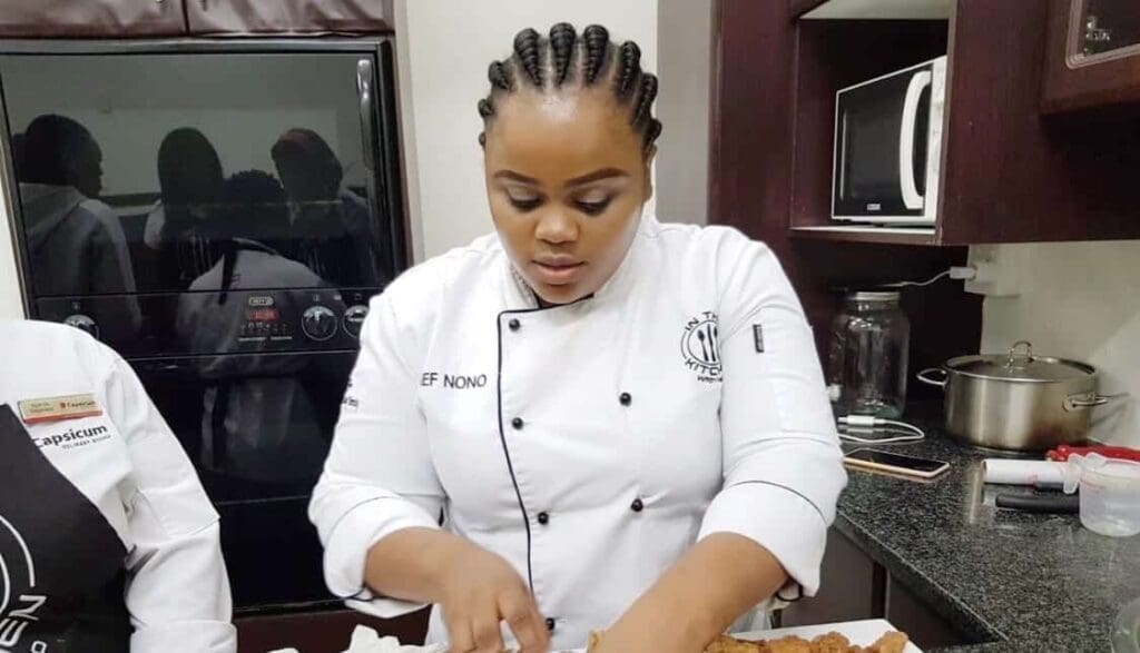 Chef Nono is at her happiest cooking up a storm.