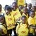 Learners from ZZ2 Primary School in Mooketsi, Limpopo boasting with their brand-new school bags made from recycled billboards.