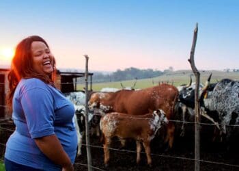 Lerato Senakhomo, won the Gauteng Department of Agriculture, Forestry and Fisheries Female Entrepreneur Award. She owns 435 hectares of land that she uses to farm livestock. Photo: Funiwe Mgwenya