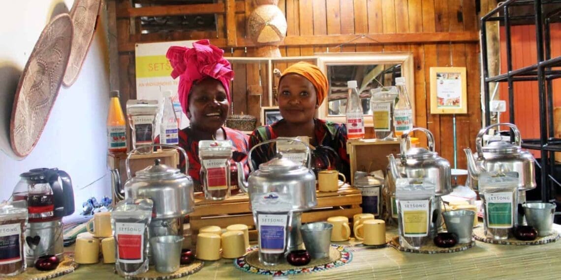 Nondumiso Phaahla, 56 and her daughter Retang Phaahla, 26, at the Bryanston organic market.