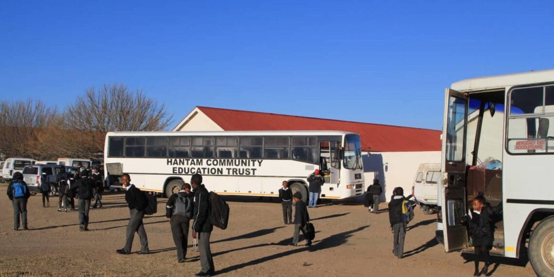 Transportation from widespread farms around Colesberg is one of the Hantam Community Education Trust’s greatest expenses. Photo: Chris Marais