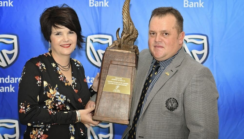 Free State Agriculture’s 24th Young Farmer of the Year Herman Janse van Rensburg and his wife Huibrè.