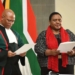 Thoko Didiza, the Minister of Agriculture, Land Reform and Rural Development with Chief Justice Mogoeng Mogoeng.