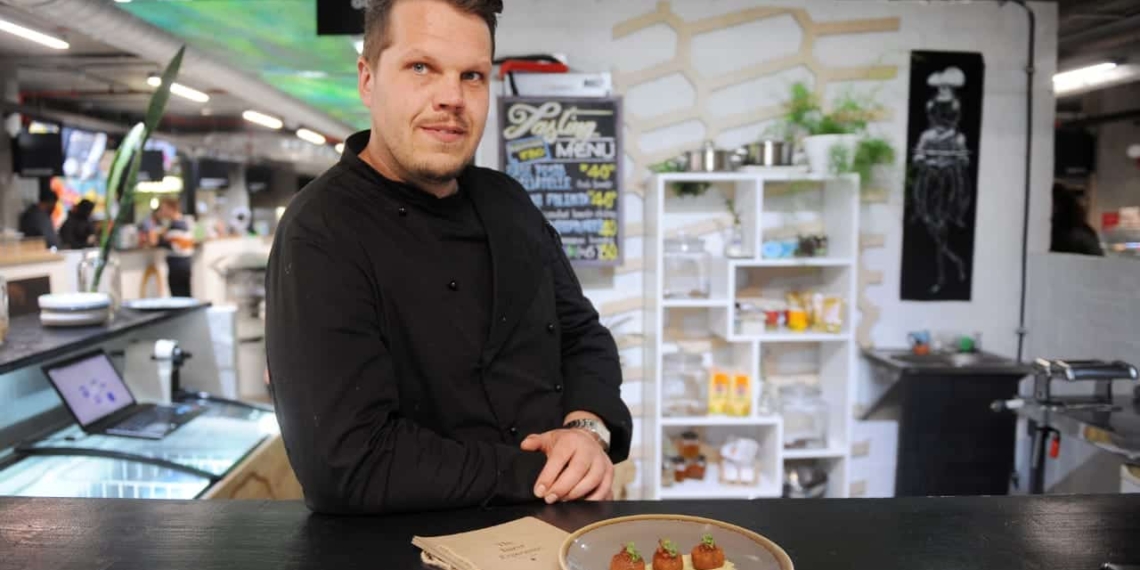 Mario Barnard turns insects into a delicious and healthy dish. He is the resident chef at The Insect Experience in Woodstock, Cape Town.