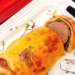 Beef wellington with a red wine jus