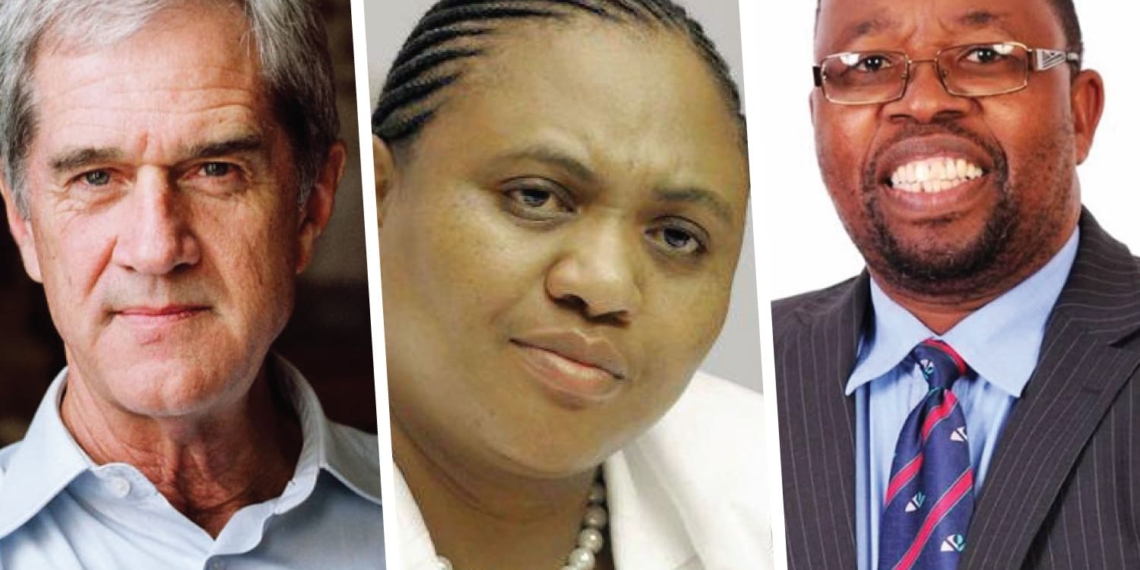 Featured from the left are Roelf Meyer from the In Transformation Initiative, minister Thoko Didiza and cattle farmer Aggrey Mahanjana.
