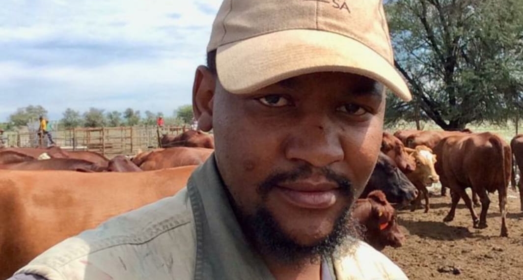 Tumelo Olifant is a Bonsmara farmer in North West. Photo: Supplied