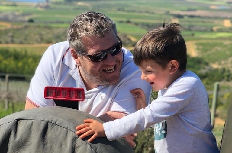 Te managing director of Nederburg Wines, Niel Groenewald and his son, Phillip. Picture: Supplied