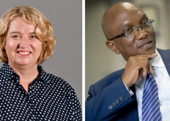 Shadow minister of agriculture, land reform and rural development, Annette Steyn (left) is calling for the South Africa's auditor-general, Thembekile Kimi Makwetu (right) to do an urgent audit into drought relief funding. Photo: supplied.