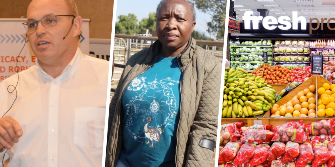 (From left): Sappo CEO, Johan Kotze and MEC - North West department of agriculture and rural development, Desbo Mohono. Pictures: Supplied