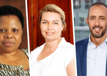 Pictured from left are Makhotso Sotyu, deputy minister of environment, forestry and fisheries, Lianne Jones, Produce Marketing Association country manager for South Africa and Gaël Hili, regional director for Syngenta Seeds Africa. Photo: Supplied.