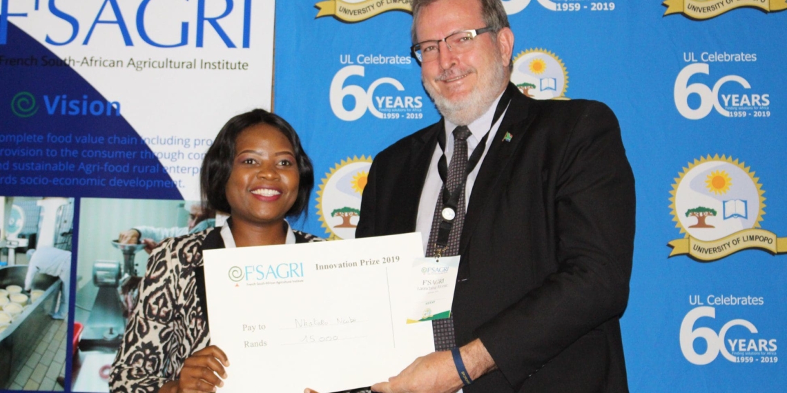 Nkateko Ncube, a University of Limpopo student, who was the third prize winner of R15 000 in the 2019 F’SAGRI competition. Photo: Supplied