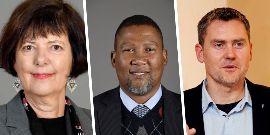 Pictured (from left) are Barbara Creecy, the minister of fisheries, forestry and the environment, Nkosi Zwelivelile Mandela, chairperson of the portfolio committee on agriculture, land and rural development, and Mark Tanton, Founder and Chief Executive Officer of Red Cap Energy. Photo: Supplied.