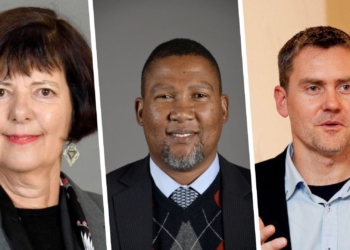 Pictured (from left) are Barbara Creecy, the minister of fisheries, forestry and the environment, Nkosi Zwelivelile Mandela, chairperson of the portfolio committee on agriculture, land and rural development, and Mark Tanton, Founder and Chief Executive Officer of Red Cap Energy. Photo: Supplied.