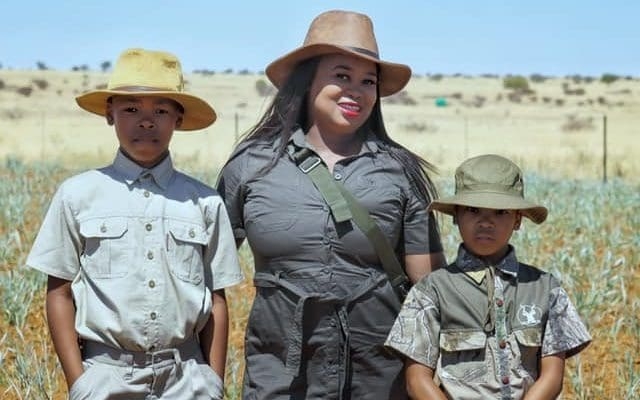 Who needs Superman and Spider-Man when you can spend your eight birthday party on your grandfather’s farm? Meet little Kutlo Mongale and his cousins, the future farmers behind the trending photoshoot. The eight-year-old future farmer Kutlo Mongale (on the far right) and his mother, Ipeleng Mongale (middle) celebrated their birthday's on a farm with friends and family. Samkelo Bangiwe, Kutlo's cousin (on the far left) spend the day with him. Photo’s: Olebogeng Moshoeu