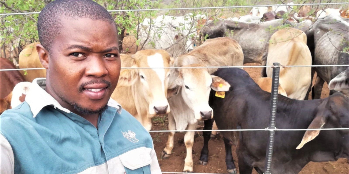 Tumisang Matshogo from North West had it difficult growing up, but today he runs and owns two farming business while doing his PhD degree in animal science. Photo: Supplied/Food For Mzansi