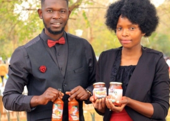 Chilli Sauce Phathutshedzo Madula and Mpfariseni Rasimphi are the owners of Marvel Chilli Sauce producing three products, including tomato jam, fruits jam and vegetable atchaar sauces. Photo: Supplied