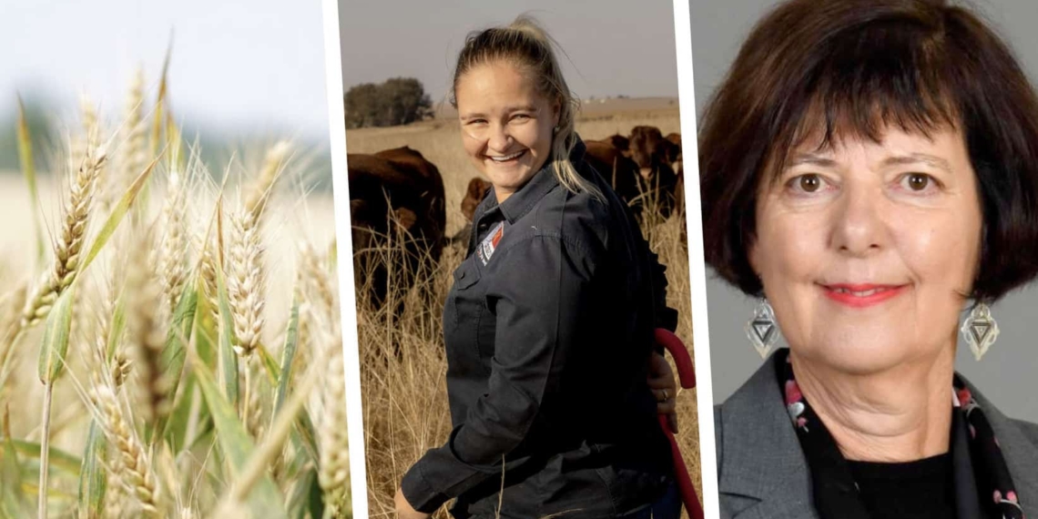 Pictured (from left to right) Annalea van Niekerk, Free State farmer and Barbara Creecy, the minister of fisheries, forestry and the environment. Photo: Supplied.