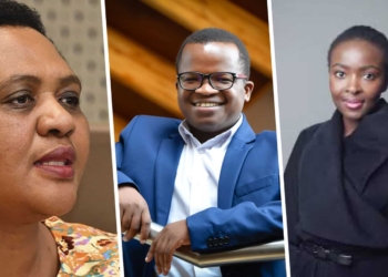 Pictured (from left) are re Thoko Didiza, the minister of agriculture, land reform and rural development, Wandile Sihlobo, chief economist at Agbiz and Mamello Matikinca, chief economist at First National Bank. Photo: Supplied.