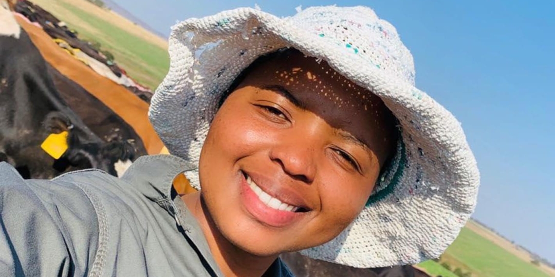 Sinokuphile Kekezwa (27) runs a dairy unit for one the biggest dairy corporations, Amadlelo Agri. Photo: Supplied.