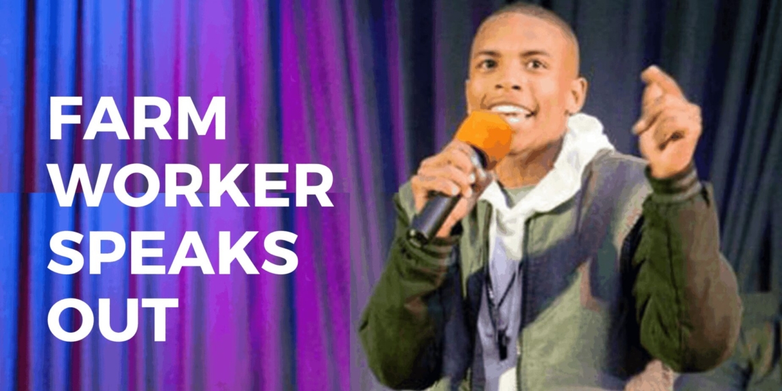 Jason Baartman, an upcoming rapper and production assistant in the apple nursery division of Laastedrif Agri in Ceres in the Western Cape. Photo: Supplied