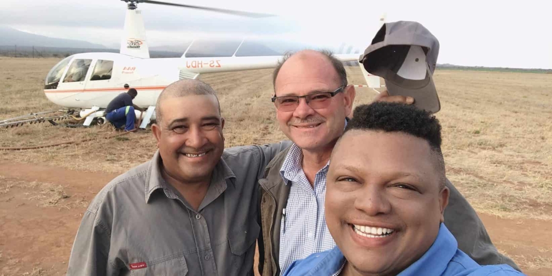 Award-winning farmer Aldrin Lawrence was featured on “For the love of the land”, the popular eTV and VIA television show hosted by Food For Mzansi co-founder Ivor Price and Piet Potgieter from VKB. Photo: Food For Mzansi
