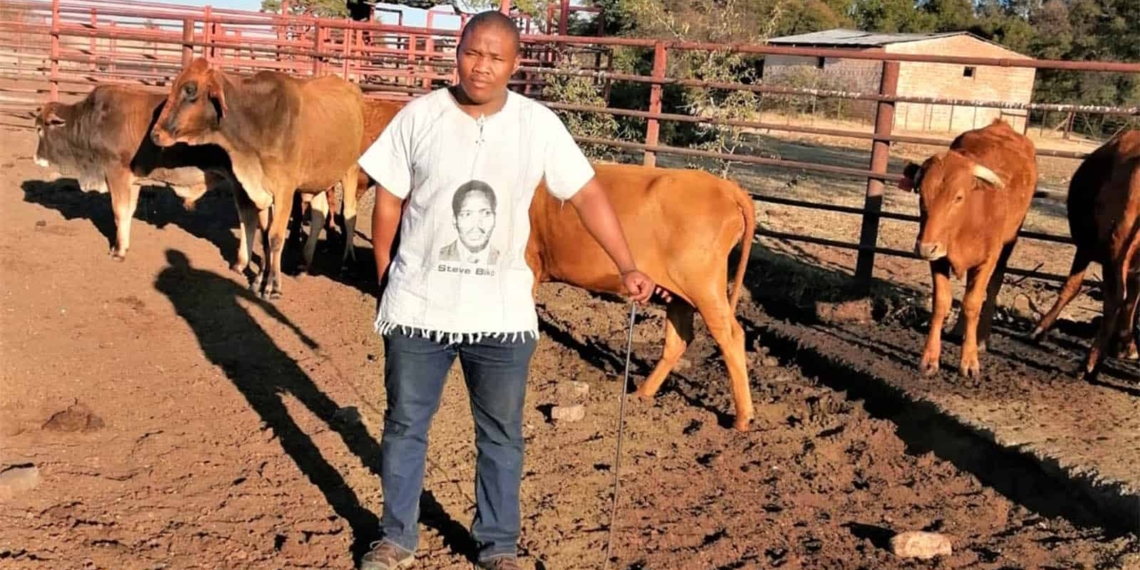 31-year-old Dikabelo Petrose believes if that in order for farmers to be able to expand, create jobs and feed the nation, their farming methods need to change. Photo: Supplied.