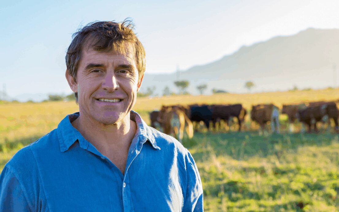 Angus McIntosh runs a biodynamic farm in the Stellenbosch area of the Western Cape. Photo: Supplied