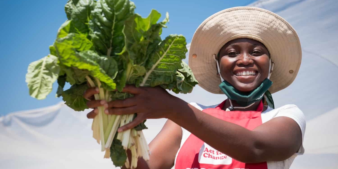 Pictured: Ester Moatse, group leader of the Maumong Community Food Garden. Photos: Shoprite.