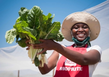 Pictured: Ester Moatse, group leader of the Maumong Community Food Garden. Photos: Shoprite.