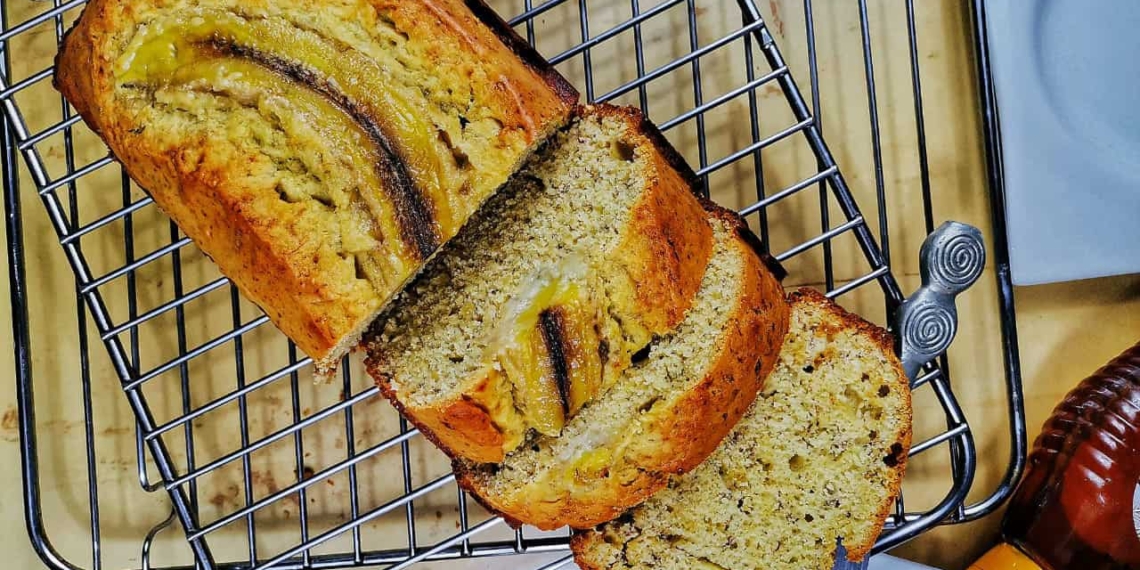 Who doesn't love a warm slice of freshly baked banana bread? You can make your own if you try home cook and influence, Mahlodi Masipa's simple recipe. Photo: Supplied