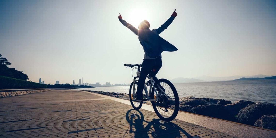 Cycling cuts down on greenhouse gas emissions and global climate change. It also reduces air pollutants, amongst other environmental benefits. Photo: Supplied