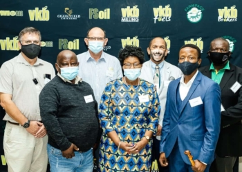 The historic first group of directors of Maluti Farming PALS are, from the left, Gert Bester, Rami Ramanemane, Piet Potgieter, Dr Agnes Setai, Tsolo Mopeli and George Bengell. Photo: Supplied/Food For Mzansi