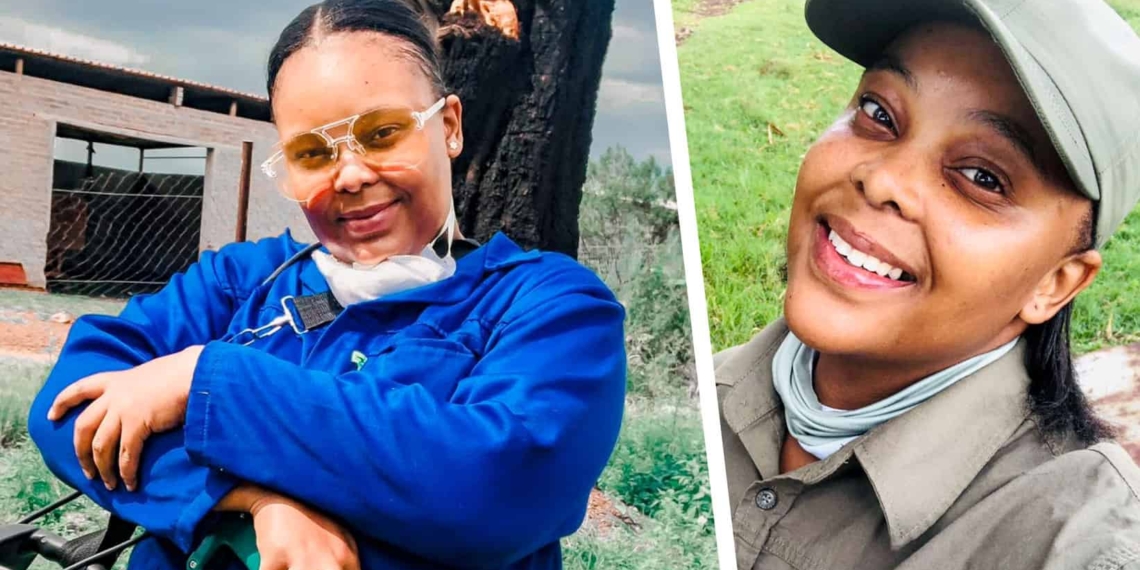 Keneilwe Raphesu (23) farms alongside her fatheron Mogalemone Farm in Holfontein in the North West. Raphesu believes more work needs to be put into encouraging especially women and youth to get up and farm, as farming has the power to break the shackles of poverty. Photo: Supplied/ Food For Mzansi
