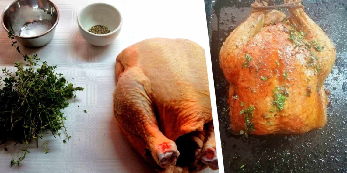 Make this three ingredient roast chicken by chef Andrew Jordaan (49). Photo: Supplied/ Food For Mzansi