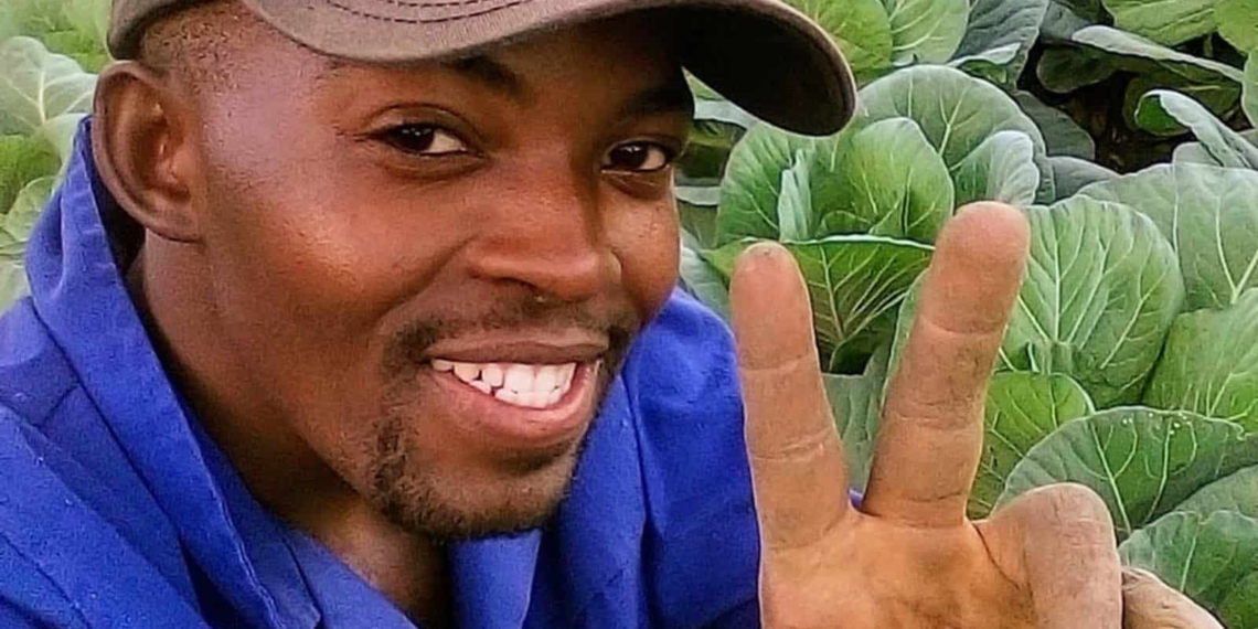 23-year-old Nceba Mkuyana is a young man who recently took his first steps into small-scale farming, but he has big dreams to become a commercial farmer in the future. Photo: Supplied/Food For Mzansi