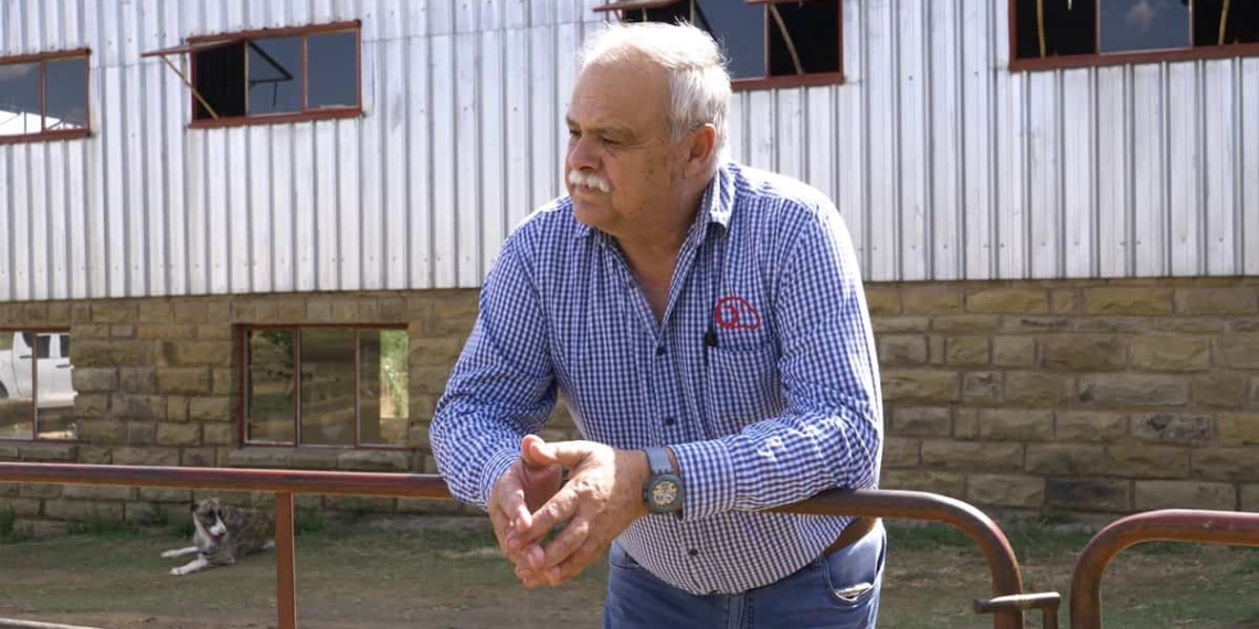 Eddie Prinsloo from the Heuningkrans farm near Smithfield in the Free State. Photo: Twitter/Molatek