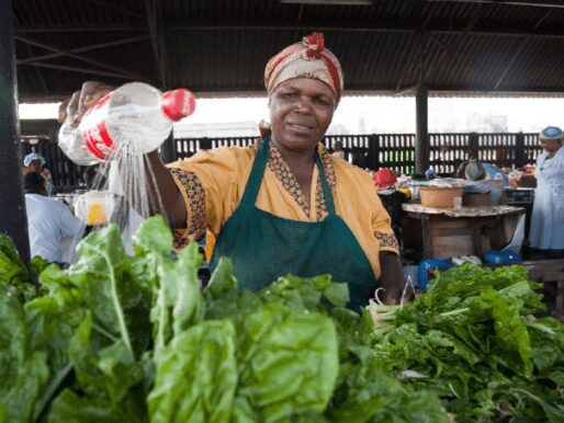 In an effort to keep farming, Thulani sold low-cost crops, such as spinach and cabbage, to street traders. Photo: Supplied/A. Buckland