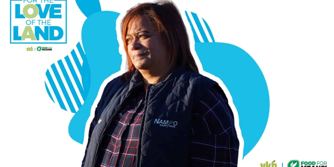 Western Cape sheep and grain farmer Alfreda Mars is featured in tonight's episode of "For the love of the land". Photo: Food For Mzansi