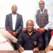 Mzansi farmers Nomthunzi Boyce, Mandisi Nofumba and Zandile Mfingwana with the Eastern Cape Development Corporation head of trade, investment and innovation, Thabo Shenxane, and Ilyaas Ally, Al Mawashi’s commercial and operations director. Photo: Supplied/Food For Mzansi