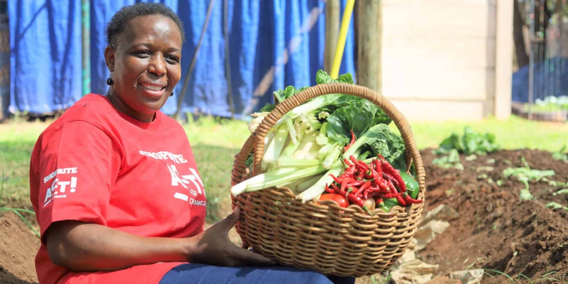 Nelly Komape desire to be an example to her community and help feed those in need resulted in the birth of a sizeable backyard garden feeding members of her community. Photo: Shoprite/Supplied