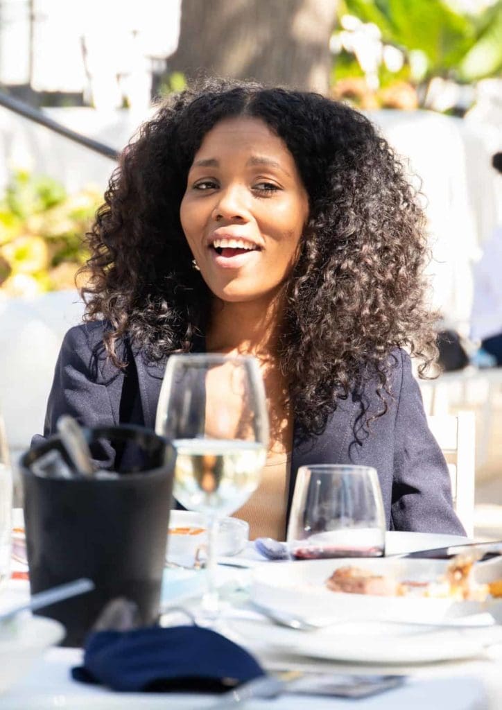 Jo-Ann Prinsloo, a radio personality with Radio KC 107.7 FM, graced Sinelizwi guests with her presence. Photo: Food For Mzansi