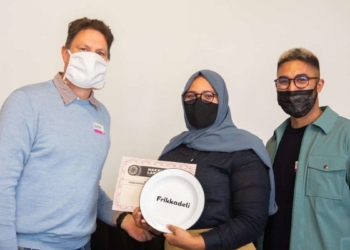The Makers Landing programme produced its first group of graduates. Pictured are Alex Kabalin, V&A Waterfront retail sales executive, Saa-rah Adams of Frikkadeli and her husband, Junaid Peters. Photo: Supplied/V&A Waterfront