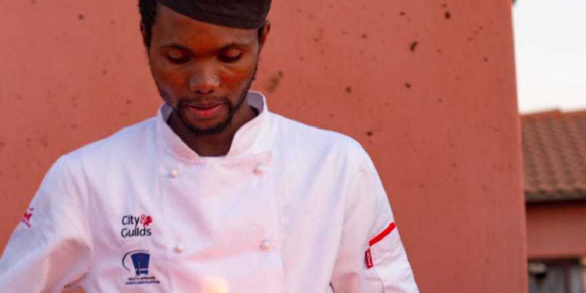 Kasi chef Innocent Makgwale (26) is the proud owner of Chef Phuti's Shesanyama corner in the Gauteng township of Daveyton. Photo: Supplied/Food For Mzansi