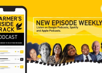 This week’s podcast features (from left) Nicole Ludolph, Thomas Keet, Thalitha Zondi, Noluthando Ngcakani, Morena Khashane, Colin Steenhuisen, and Ares Ferrigni. Photos: Supplied/Food for Mzansi.