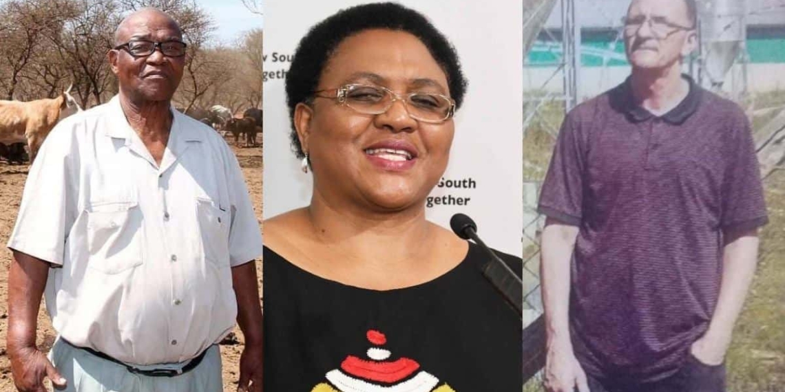 Thoko Didiza (middle), the minister of agriculture, land reform and rural development, has addressed some of the lessons learnt following earlier altercations with farmers David Rakgase from Limpopo (left) and Ivan Cloete from the Western Cape. Photos: Supplied/Food For Mzansi