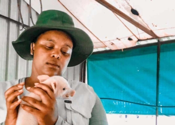 Keneilwe Raphesu is a future-focused farmer who gives her animals all the tender, love and care they deserve. Photo: Supplied/Food For Mzansi