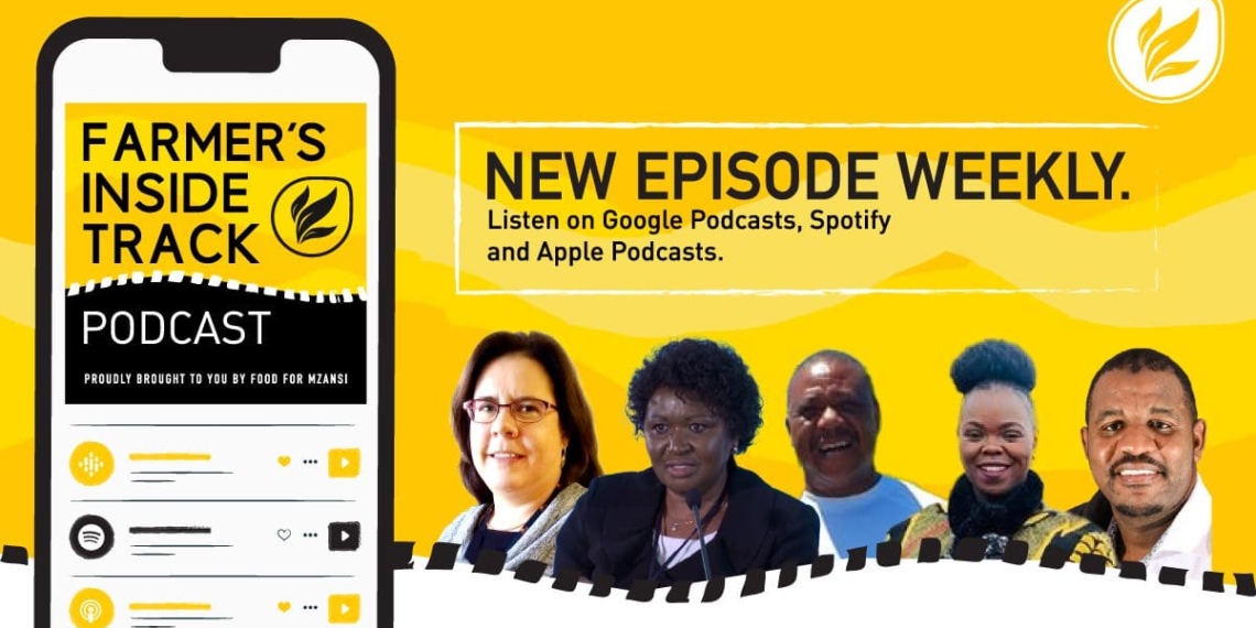 This week’s farming podcast features (from left) Carolien Sampson, Prof Lindiwe Sibanda, Dr Naudé Malan, Erasmus Sefoloshe, Nthabiseng Mathebula, and Aron Kole. Photos: Supplied/ Food for Mzansi