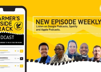 This week’s podcast features (from left) Lindiwe Sibanda, Alice Radebe, Melanie Baumeister, Malome Thato, Josef van Wyngaard, and Aron Kole. Photos: Supplied/Food For Mzansi.
