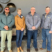 Meet the power team focusing on how to bring producers cost-effective solutions. From the left is Johan Nienaber from InteliGro, farmer Junior Ferreira, Janet Lawless from InteliGro, Francois Swanepoel from VKB, farmer Izak Dreyer and Niel Kruger from InteliGro. Photo: Supplied/Food For Mzansi